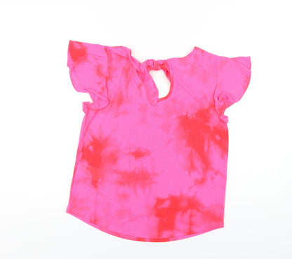 Womens UK Size 6 Body Flirt Pink Basic T-Shirt