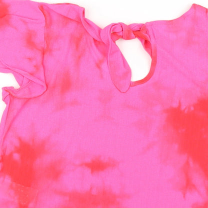 Womens UK Size 6 Body Flirt Pink Basic T-Shirt