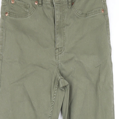 New Look Womens Green Cotton Skinny Jeans Size 10 L25 in Regular Zip