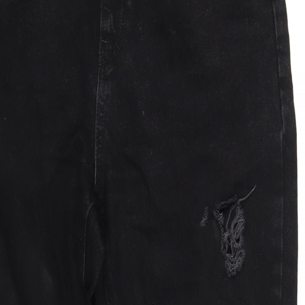 Denim & Co. Womens Black Cotton Mom Jeans Size 10 L30 in Regular Zip