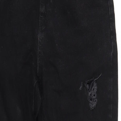 Denim & Co. Womens Black Cotton Mom Jeans Size 10 L30 in Regular Zip