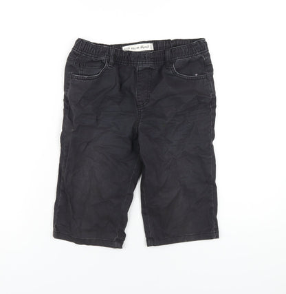 Denim & Co. Boys Black Cotton Straight Jeans Size 10-11 Years Regular Pullover