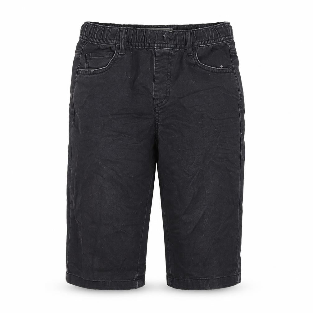 Front view of Denim & Co. boys’ black cotton straight jeans, size 10-11, years regular pullover