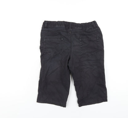 Denim & Co. Boys Black Cotton Straight Jeans Size 10-11 Years Regular Pullover