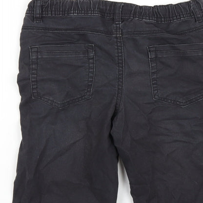 Denim & Co. Boys Black Cotton Straight Jeans Size 10-11 Years Regular Pullover