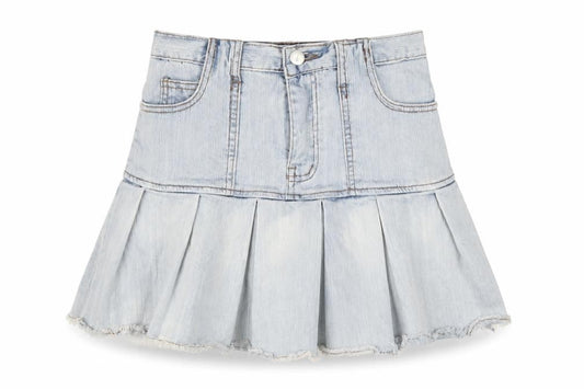 Loveheynew Womens Blue Cotton A-Line Skirt Size 26 in Zip