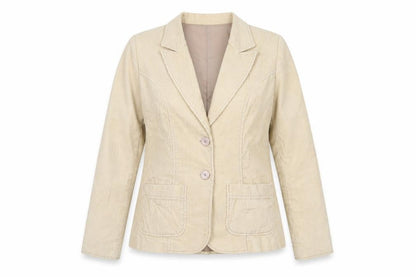 Foxhole Womens Beige Jacket Blazer Size 12 Button