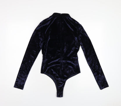 Sisters of the Tribe Womens Blue Polyester Bodysuit One-Piece Size 8 Zip