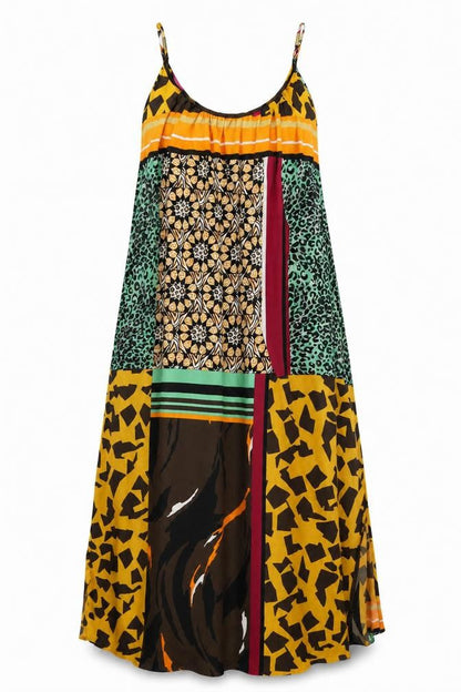 NEXT Womens Multicoloured Geometric Polyester Maxi Size 10 Scoop Neck Pullover