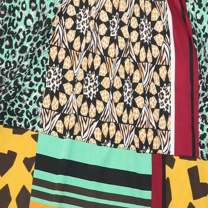 NEXT Womens Multicoloured Geometric Polyester Maxi Size 10 Scoop Neck Pullover