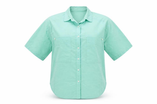 Littlewoods Womens Green Polyester Basic Button-Up Size 12 Collared