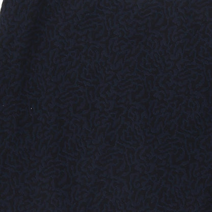 Marks and Spencer Womens Blue Geometric Polyester Swing Skirt Size 16
