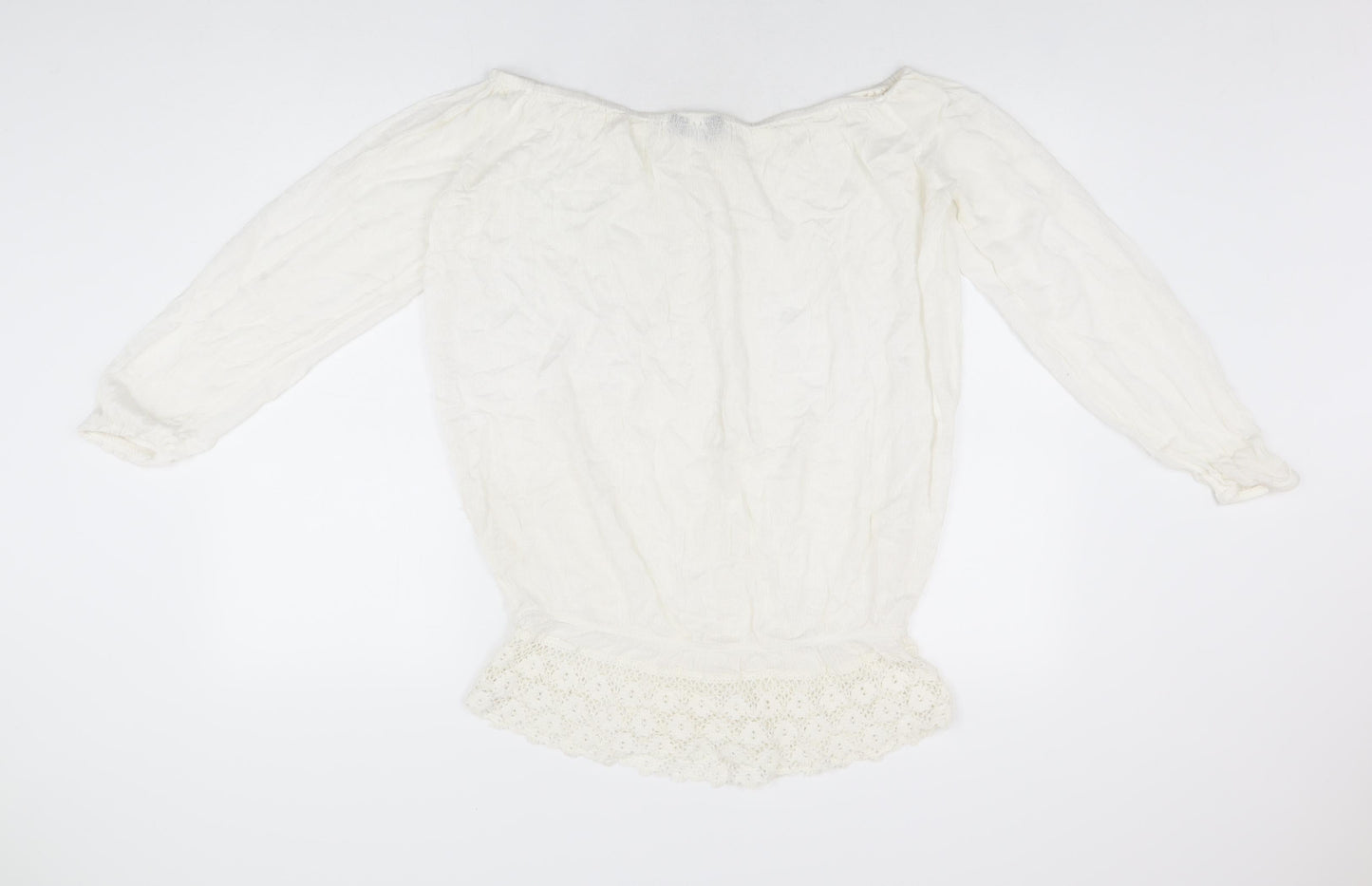 Womens UK Size 10 Dorothy Perkins White Basic Blouse