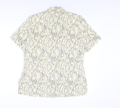 Womens UK Size 14 Your Sixth Sense Beige Basic Button-Up