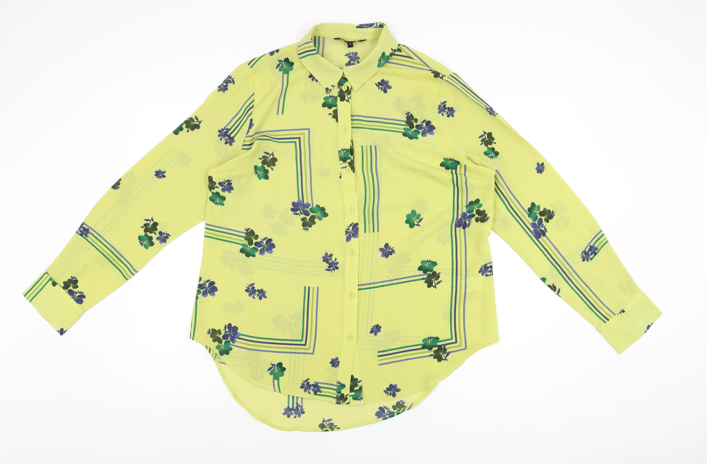 Womens UK Size 16 NEXT Green Basic Button-Up