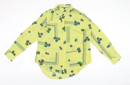 Womens UK Size 16 NEXT Green Basic Button-Up