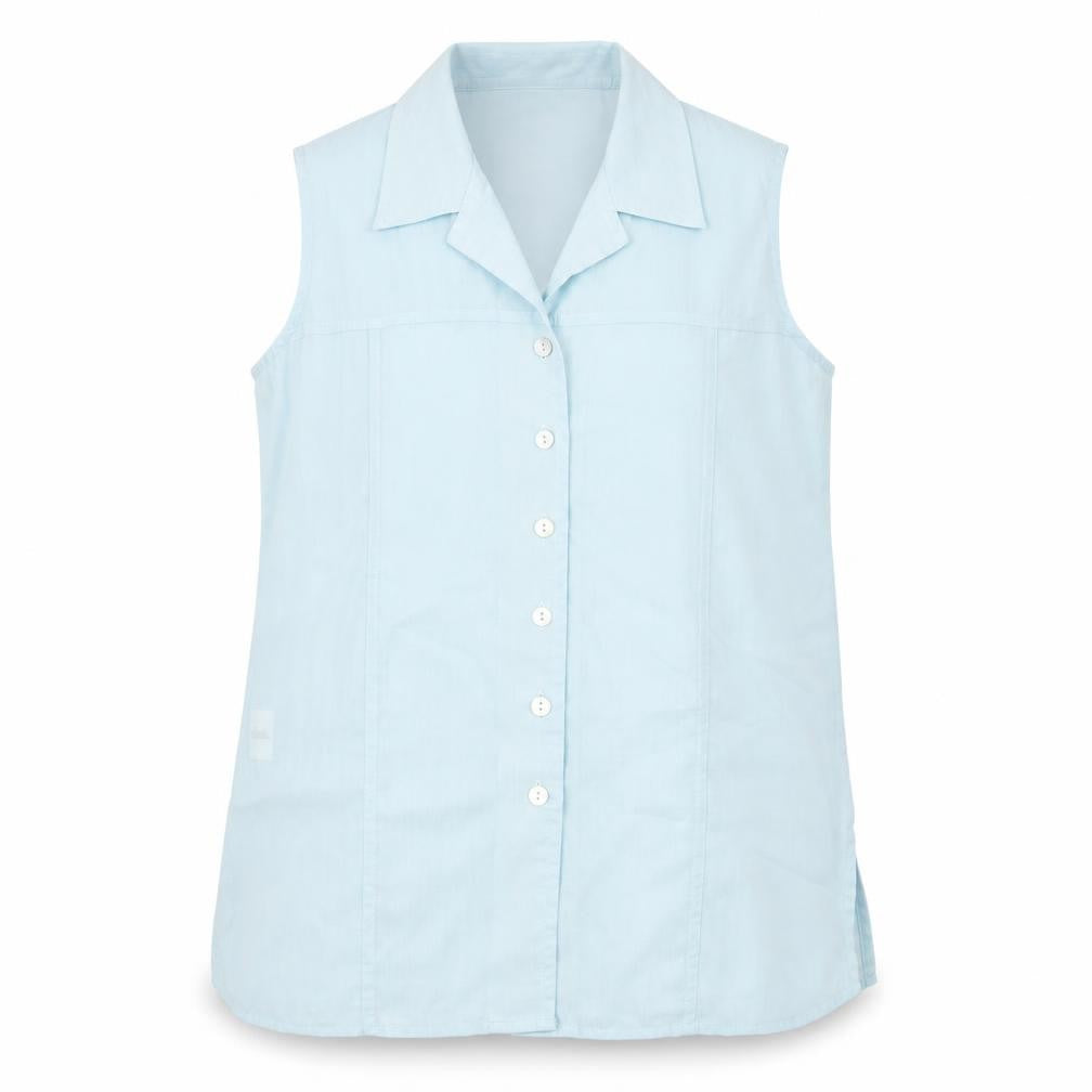 Womens UK Size 14 Isabelle Blue Basic Button-Up