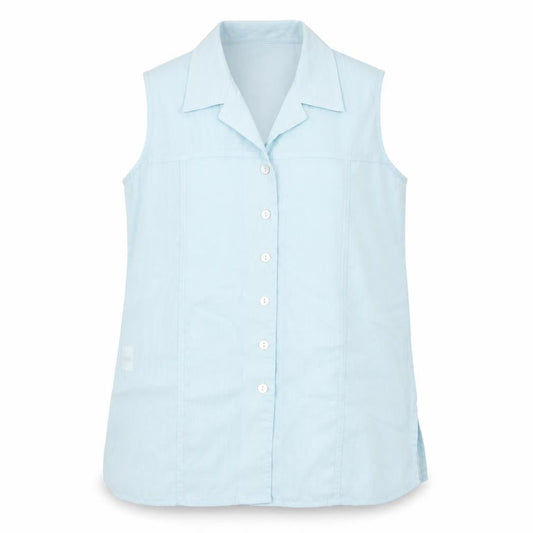 Womens UK Size 14 Isabelle Blue Basic Button-Up
