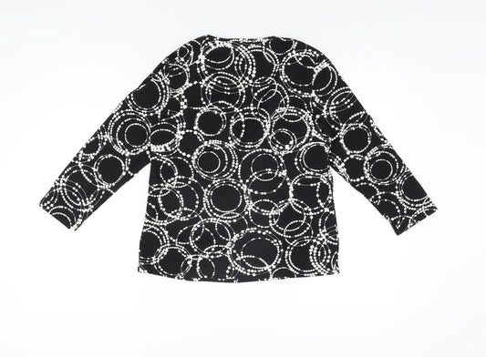 Womens UK Size M CC Black Basic T-Shirt