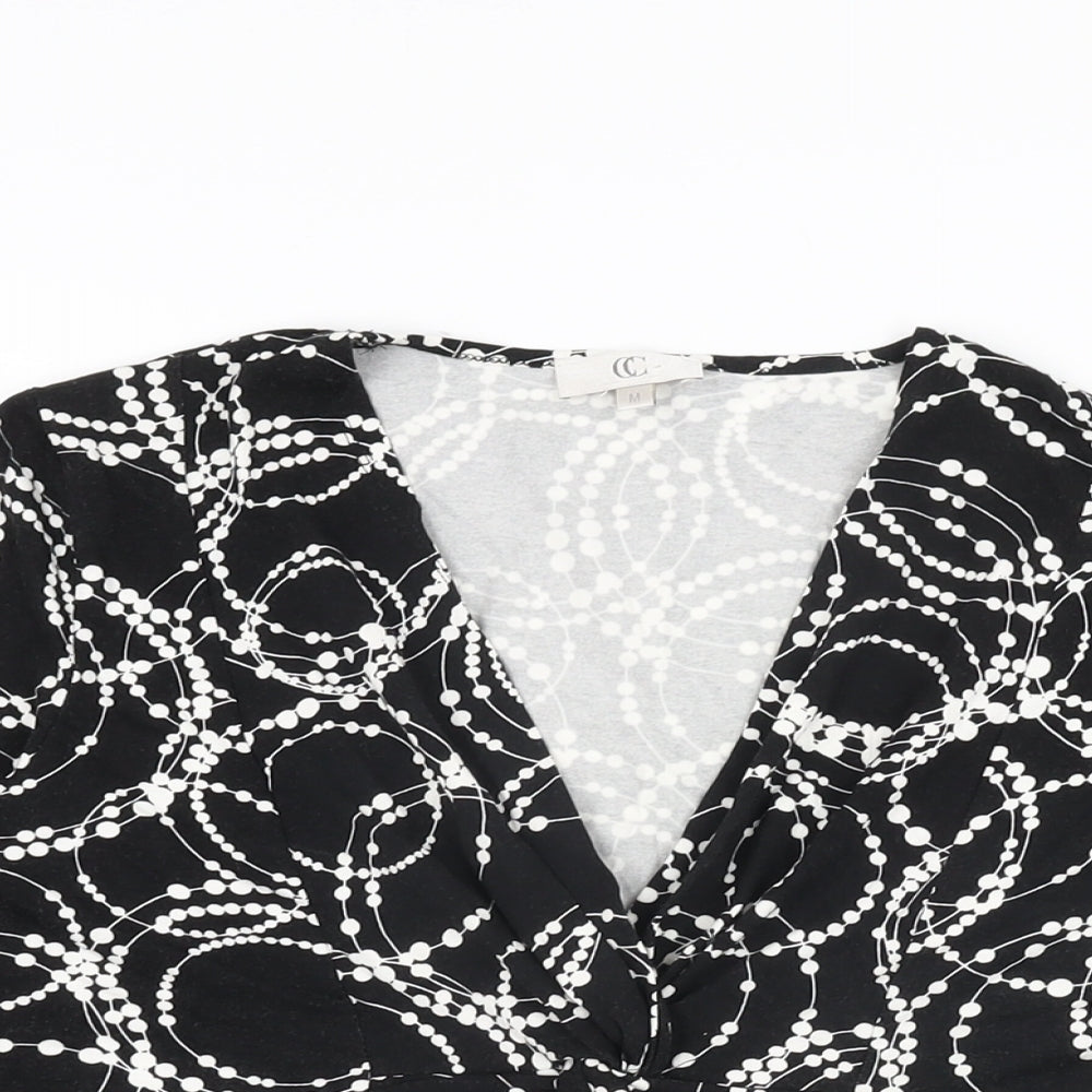 Womens UK Size M CC Black Basic T-Shirt