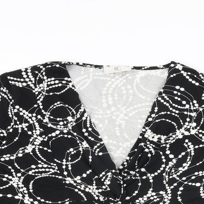 Womens UK Size M CC Black Basic T-Shirt