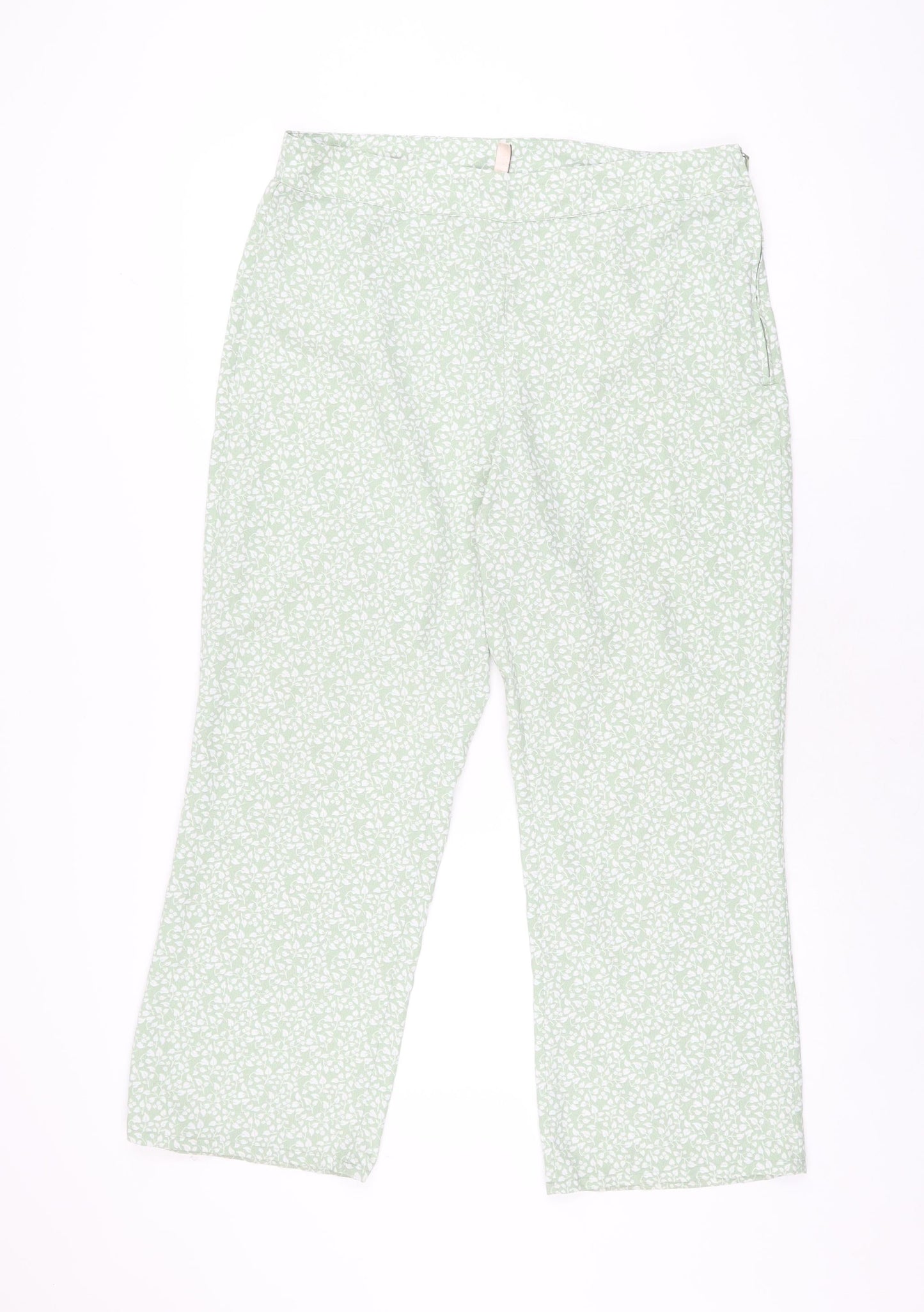 Womens UK Size 16 H&M Regular Fit  Green Trousers