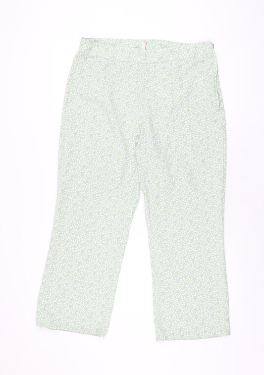 Womens UK Size 16 H&M Regular Fit  Green Trousers