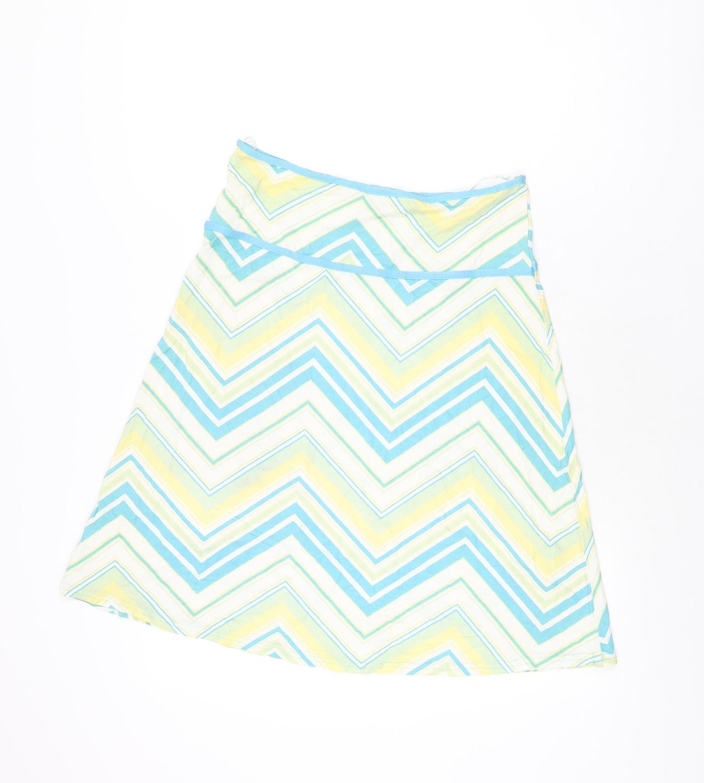 Bay Womens Multicoloured Geometric Viscose Skater Skirt Size 10