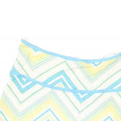 Bay Womens Multicoloured Geometric Viscose Skater Skirt Size 10