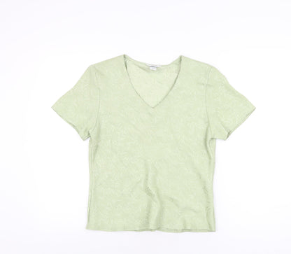 Womens UK Size 12 OPUS Green Basic T-Shirt