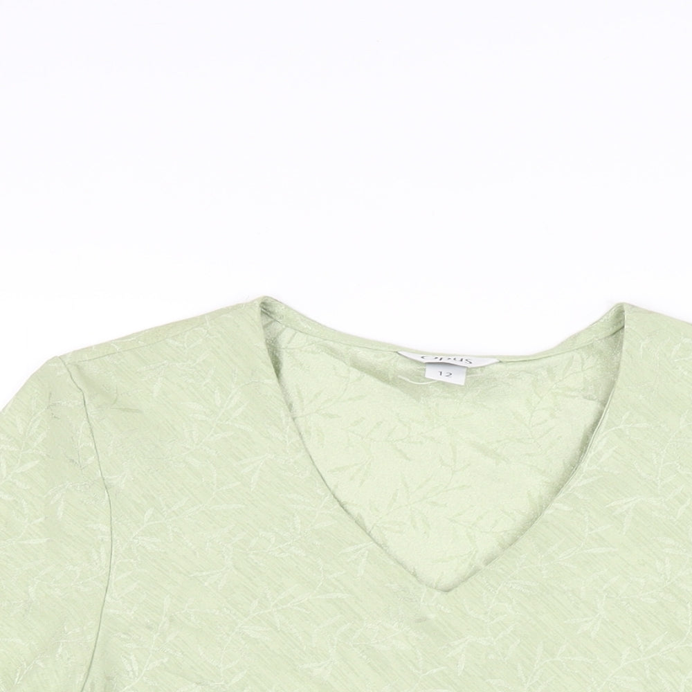 Womens UK Size 12 OPUS Green Basic T-Shirt