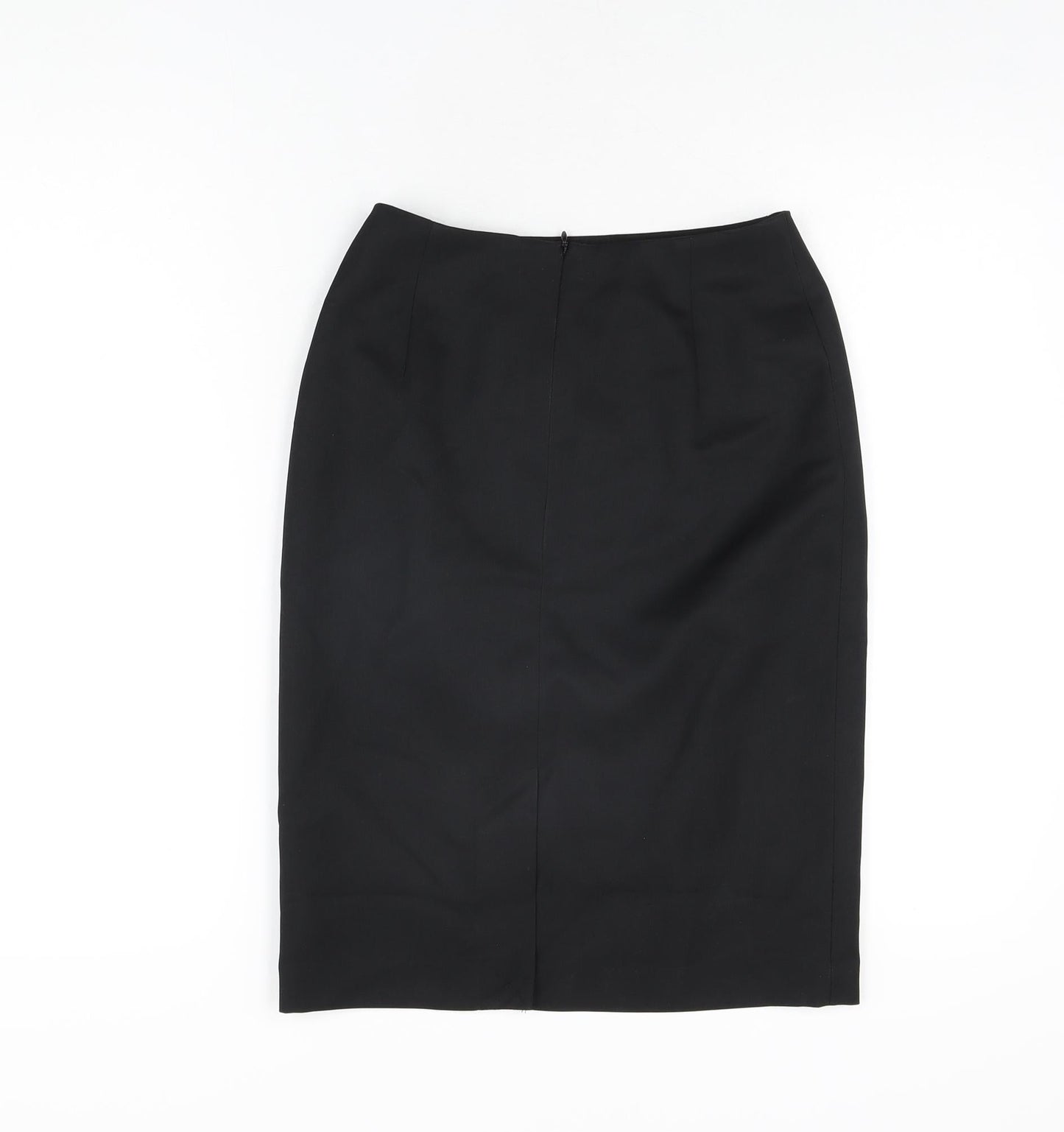 Brook Taverner Womens Black Polyester Straight & Pencil Skirt Size 6 Zip