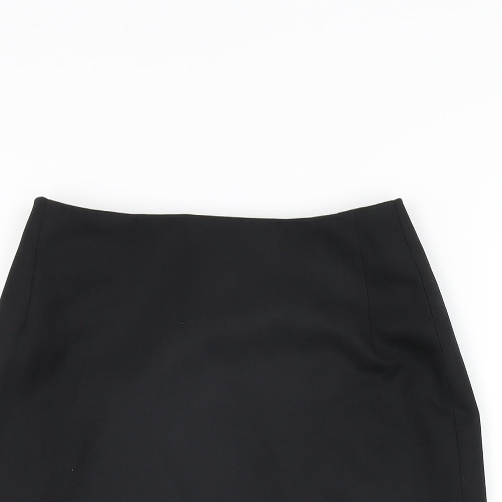 Brook Taverner Womens Black Polyester Straight & Pencil Skirt Size 6 Zip