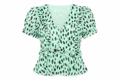 Womens UK Size 10 Quiz Green Basic Blouse