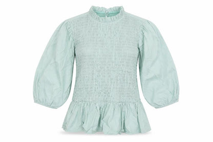 Boohoo Womens Green Cotton Basic T-Shirt Size 8 Round Neck