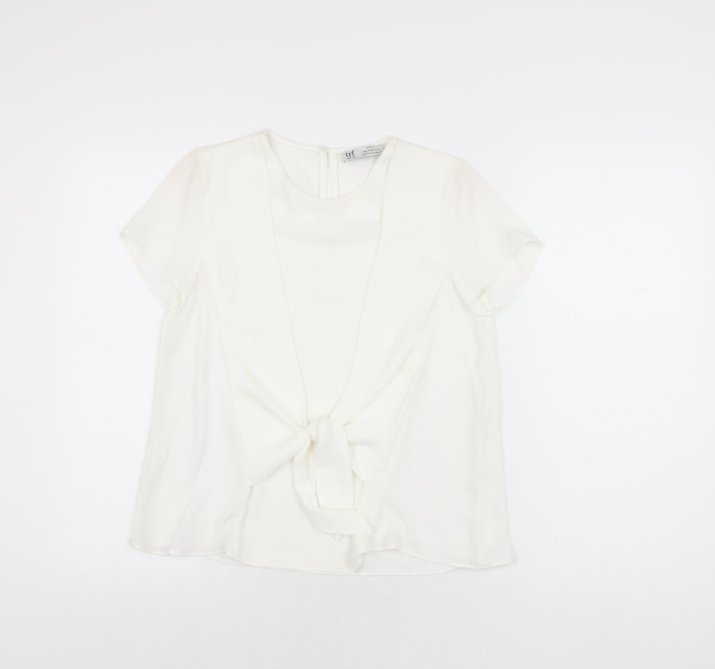 Womens UK Size XS Zara White Basic Blouse