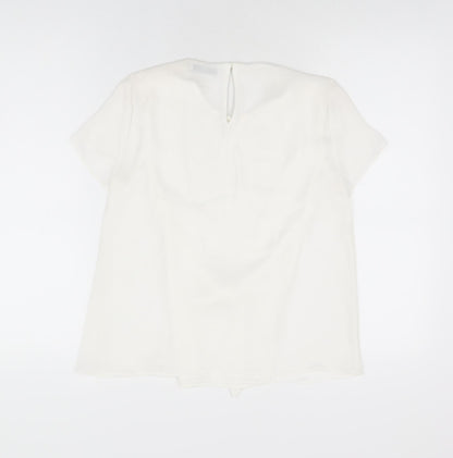 Womens UK Size XS Zara White Basic Blouse