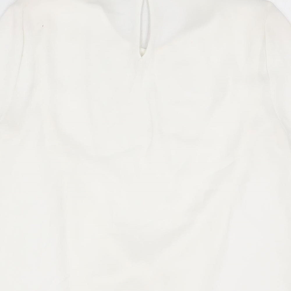 Womens UK Size XS Zara White Basic Blouse
