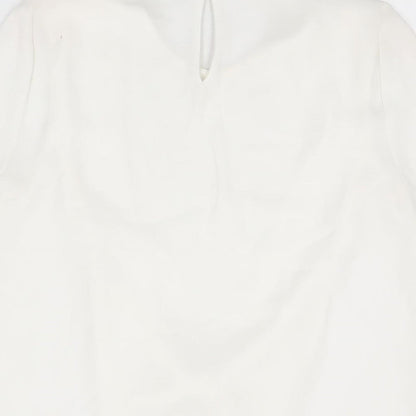 Womens UK Size XS Zara White Basic Blouse