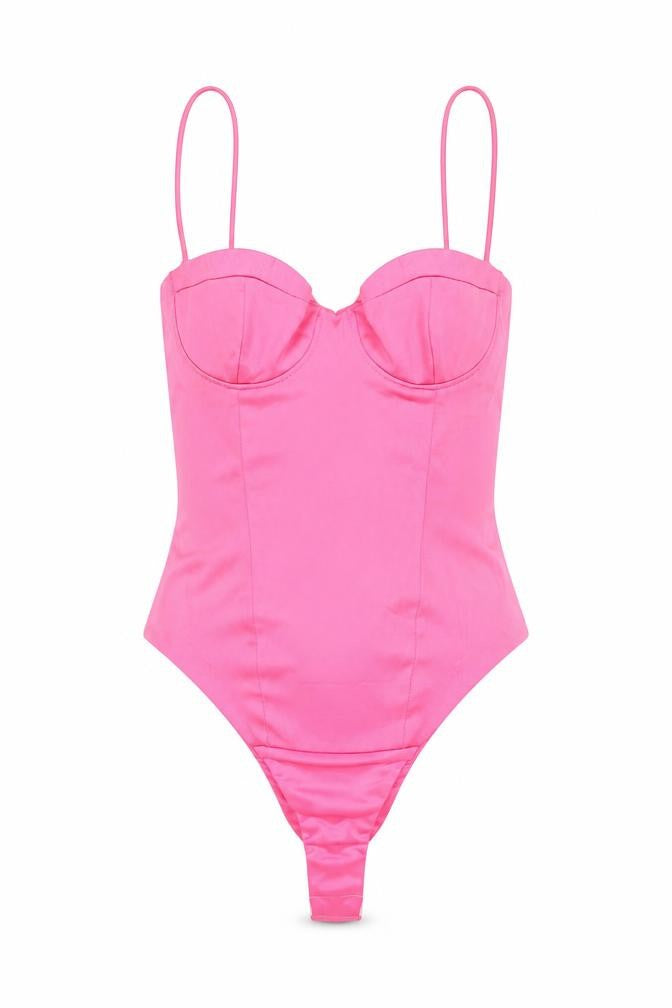 Womens UK Size XS Zara One-Piece Pink Bodysuit