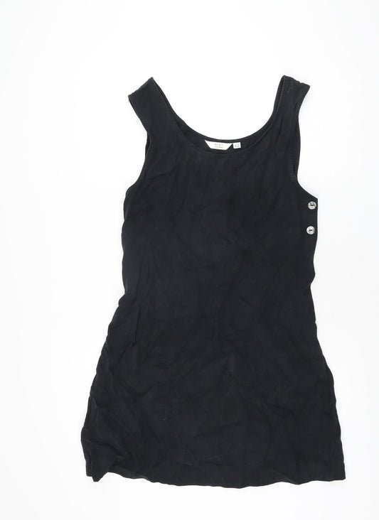 NEXT Womens Black Modal Shift Size 16 Scoop Neck Button
