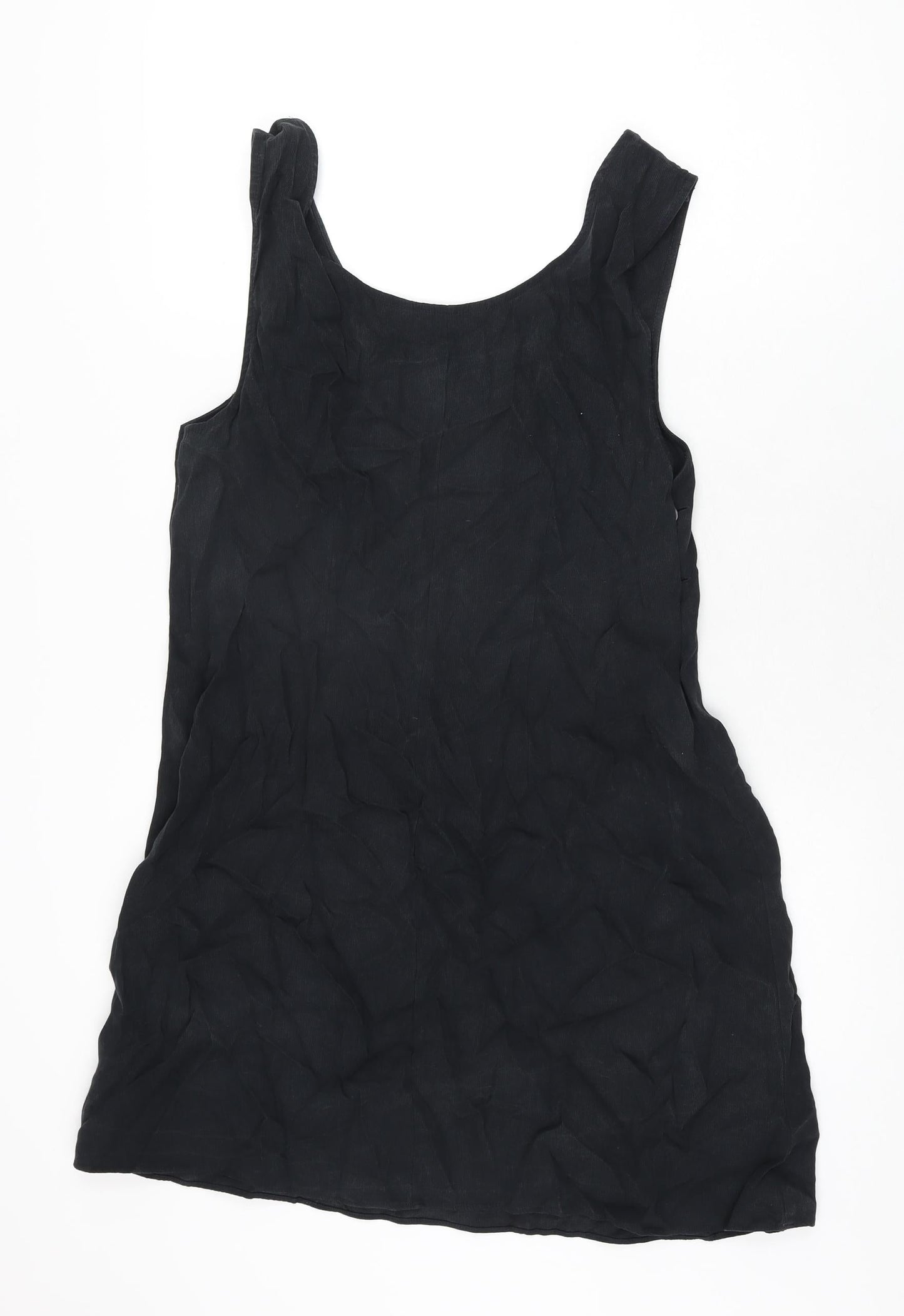 NEXT Womens Black Modal Shift Size 16 Scoop Neck Button