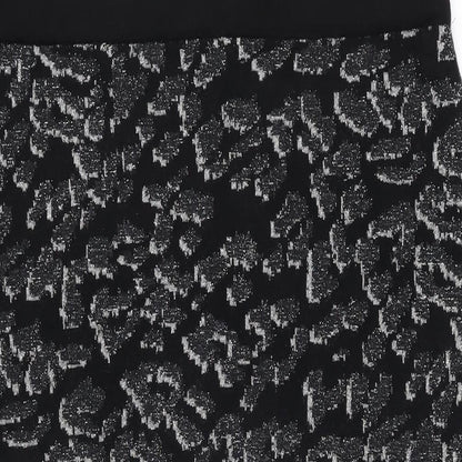 Oasis Womens Black Geometric Polyester Straight & Pencil Skirt Size L