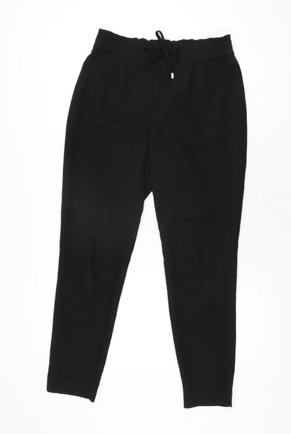 Womens UK Size XS Zara Regular Fit  Black Trousers