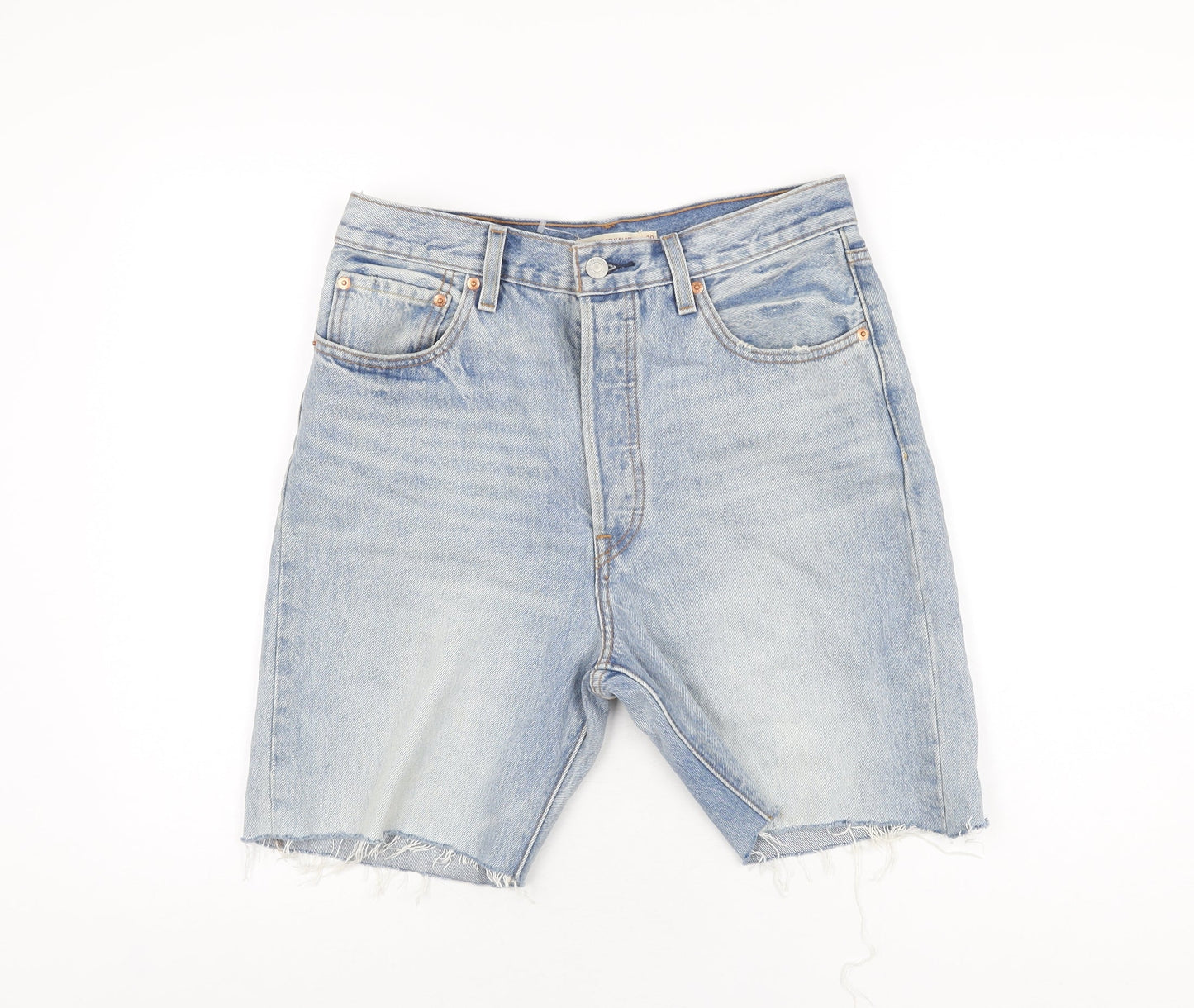 Levi's Mens Blue Cotton Bermuda Shorts Size 30 in L8 in Regular Zip