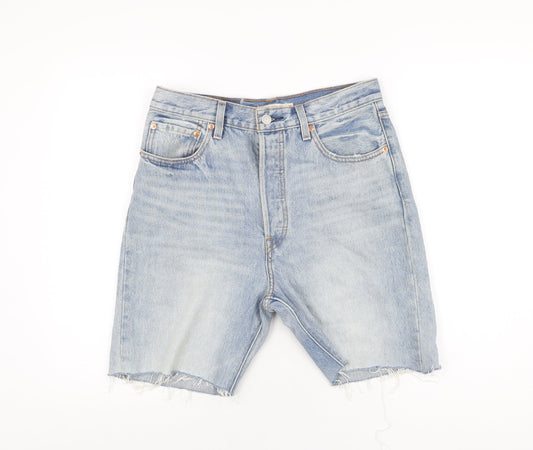 Levi's Mens Blue Cotton Bermuda Shorts Size 30 in L8 in Regular Zip