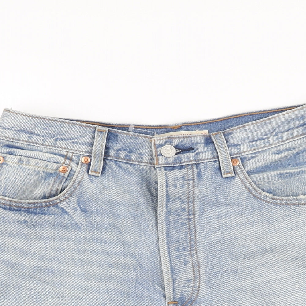 Levi's Mens Blue Cotton Bermuda Shorts Size 30 in L8 in Regular Zip