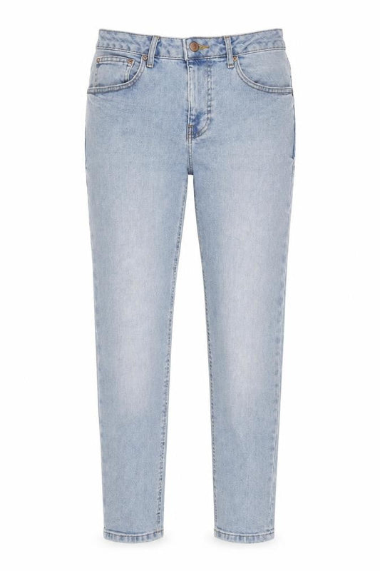 Front view of ASOS women’s blue cotton skinny jeans, size UK 28, in, 30-inch leg regular zip