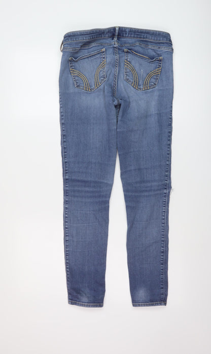 Hollister Womens Blue Cotton Skinny Jeans Size 30 in L29 in Regular Button