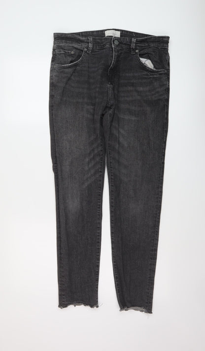Mens UK Size 32 in Pull&Bear Regular Fit Skinny Grey Jeans